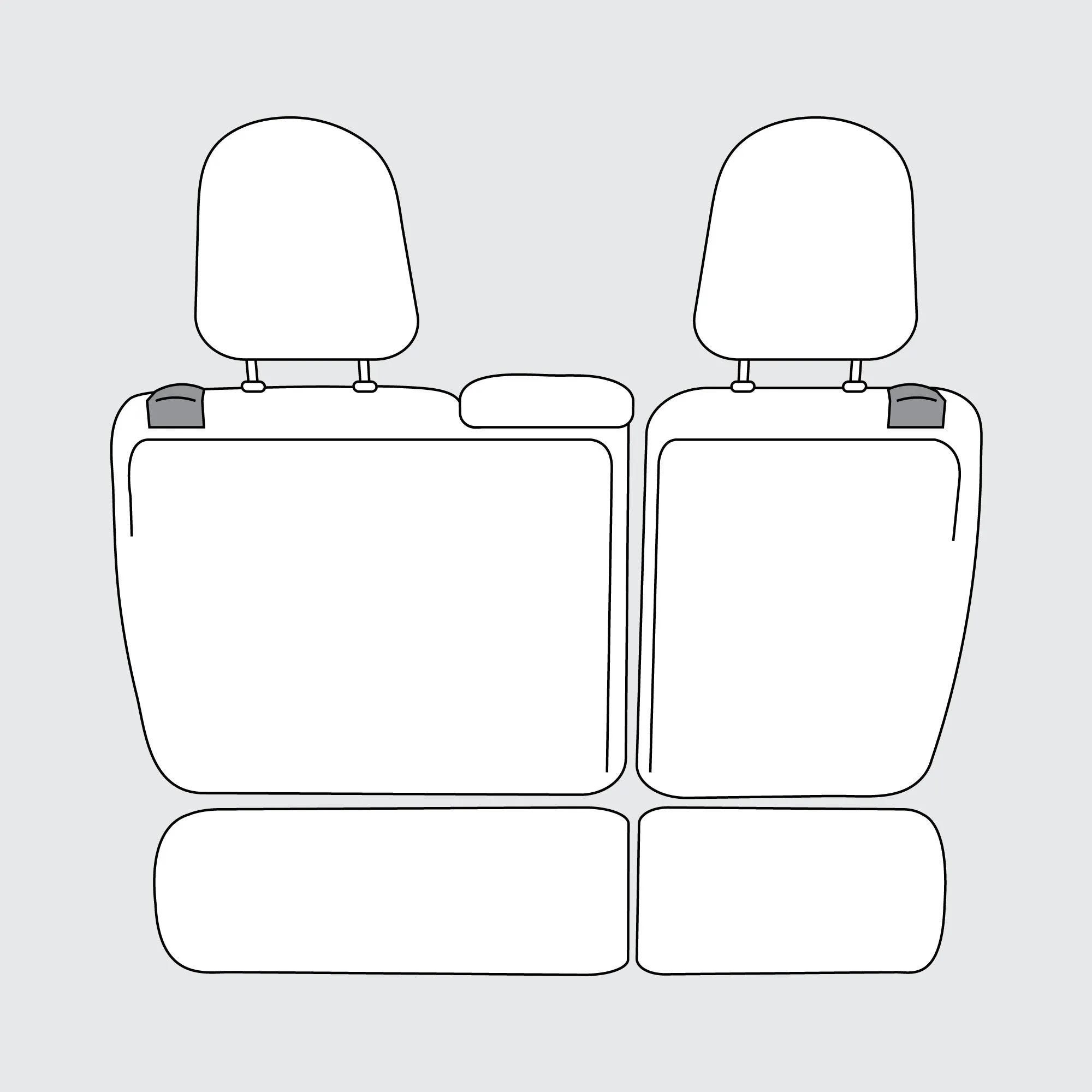 Honda Pilot 2016 - 2022 - 2nd Row Seat Covers - Beige Ultraflex Neoprene