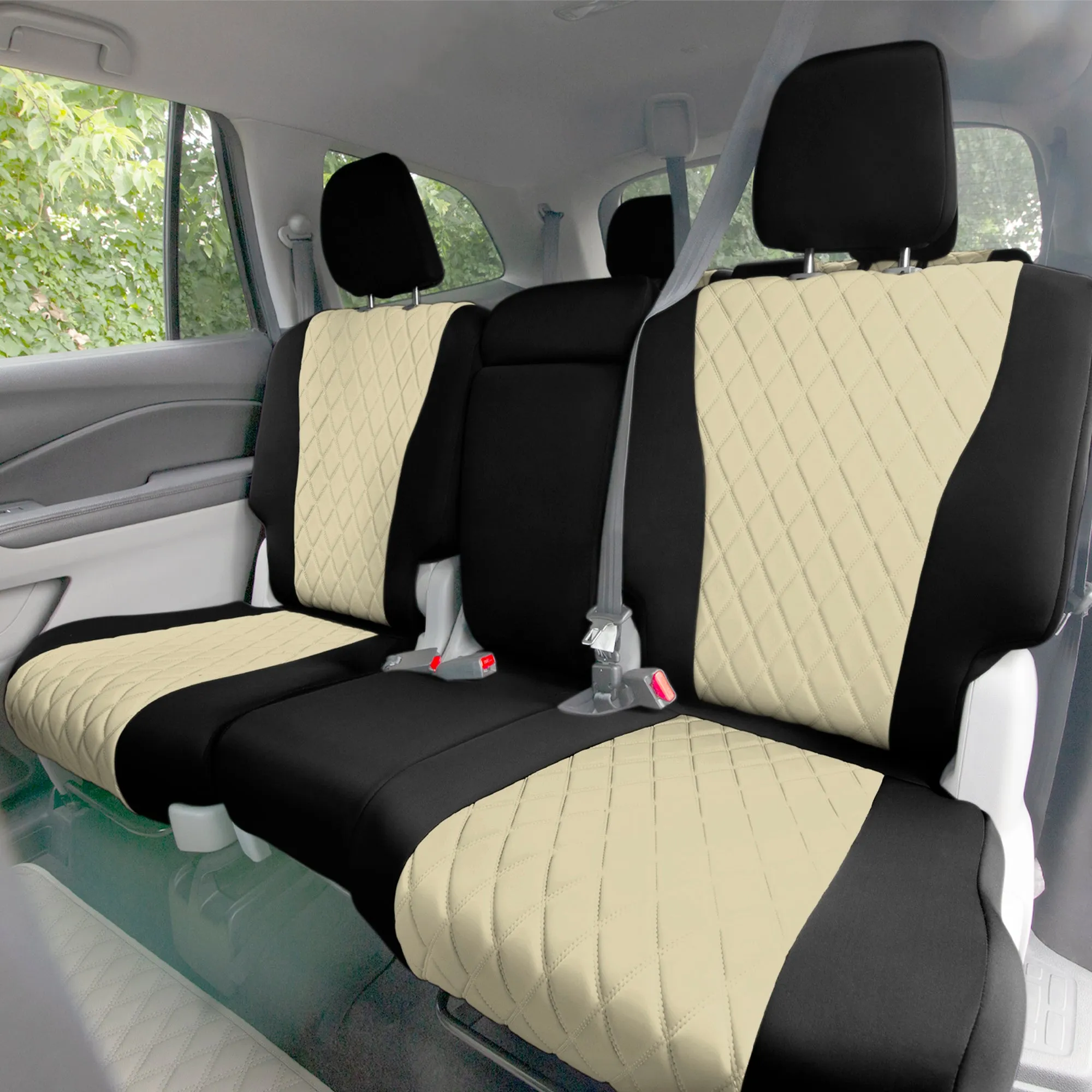 Honda Pilot 2016 - 2022 - 2nd Row Seat Covers - Beige Ultraflex Neoprene