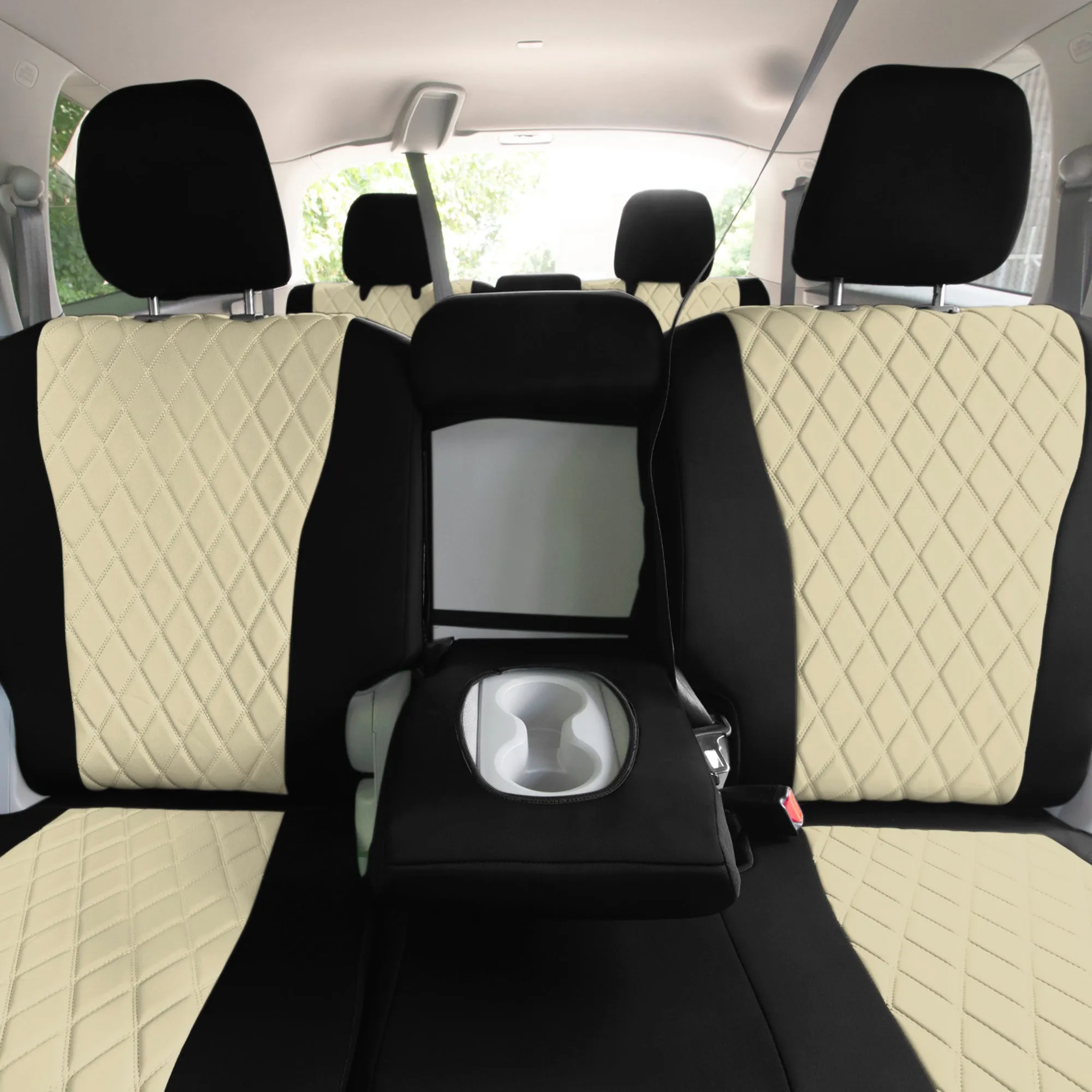 Honda Pilot 2016 - 2022 - 2nd Row Seat Covers - Beige Ultraflex Neoprene
