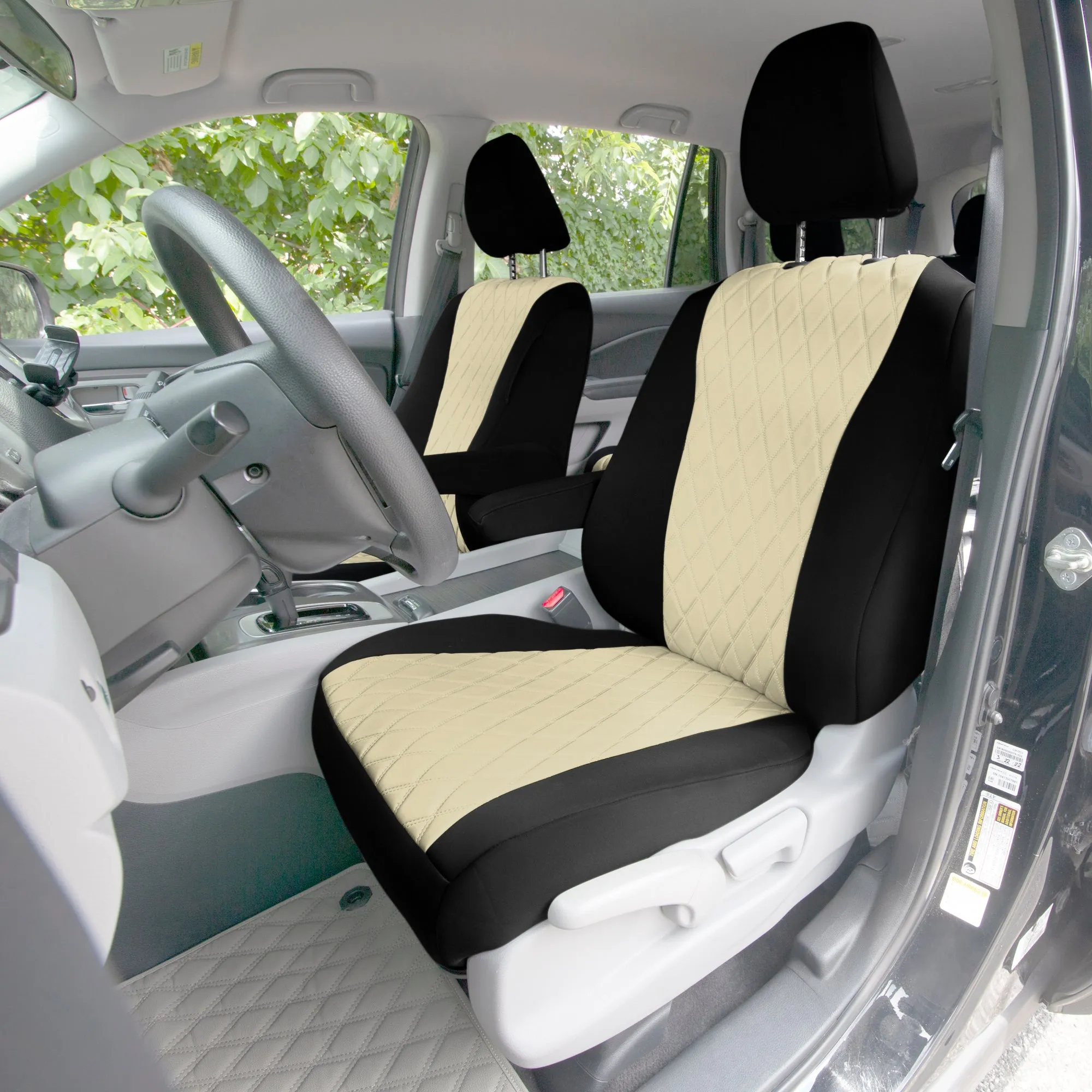 Honda Pilot 2016 - 2022 - Front Set Seat Covers - Beige Ultraflex Neoprene
