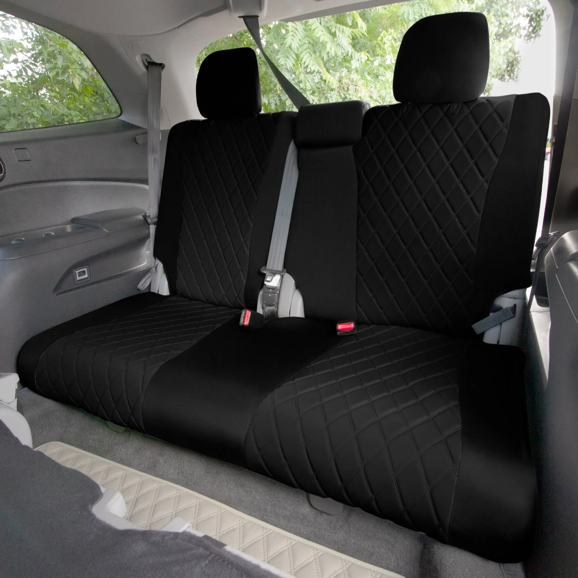 Honda Pilot 2016 - 2022 - Full Set Seat Covers - Black Ultraflex Neoprene