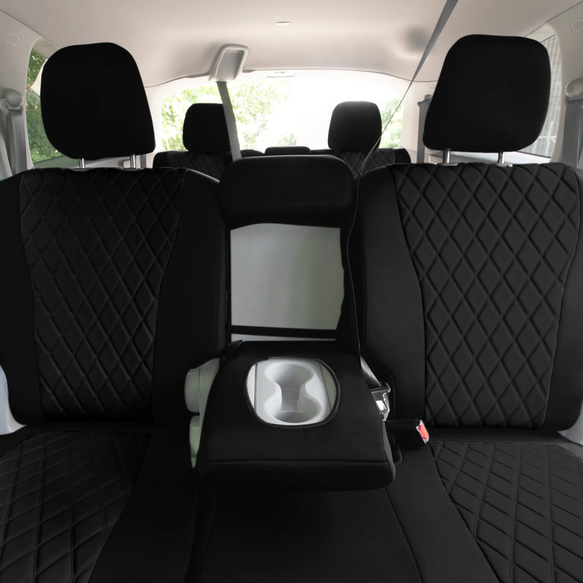 Honda Pilot 2016 - 2022 - Full Set Seat Covers - Black Ultraflex Neoprene
