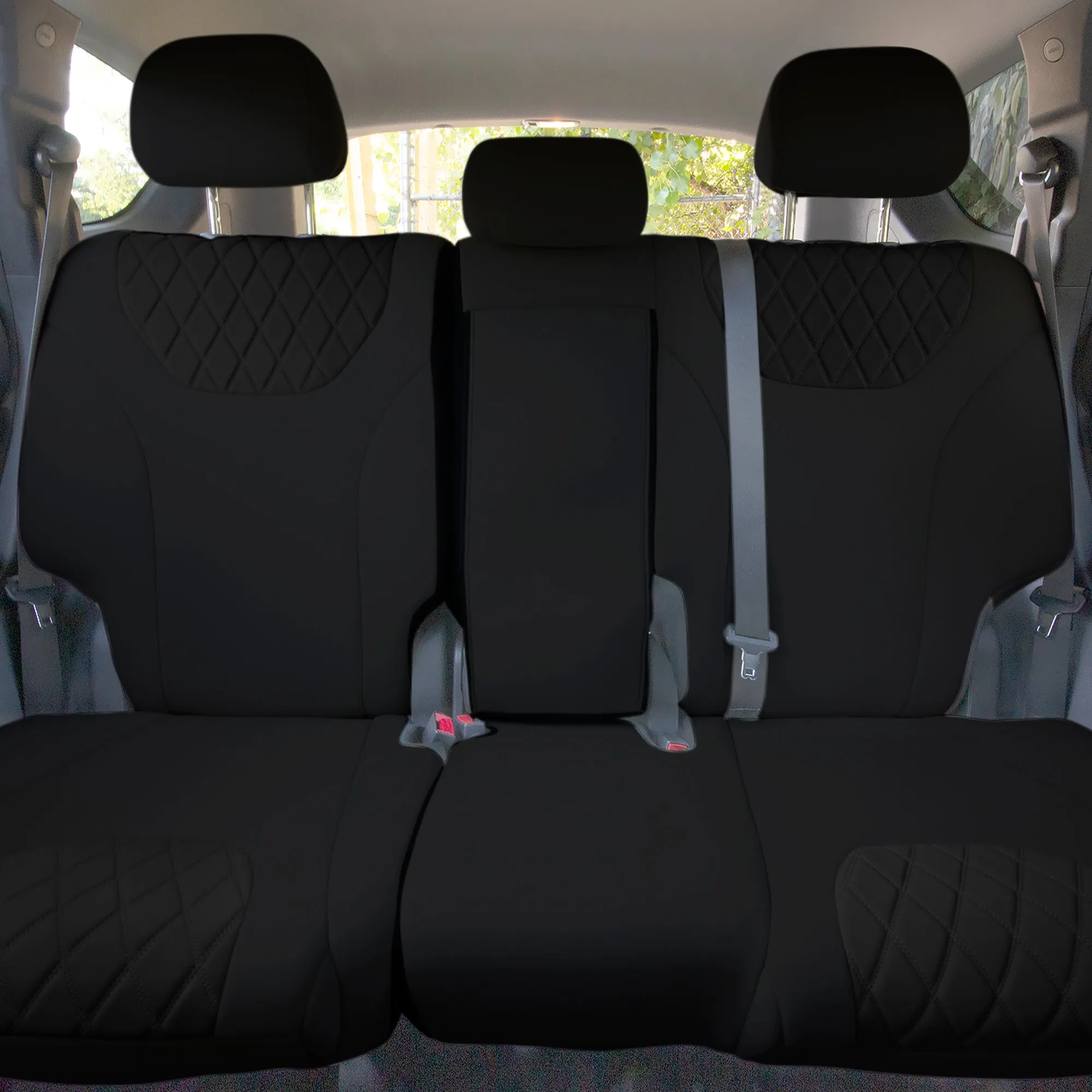 Hyundai Santa Fe 2019 - 2023- Full Set Seat Covers - Black Ultraflex Neoprene