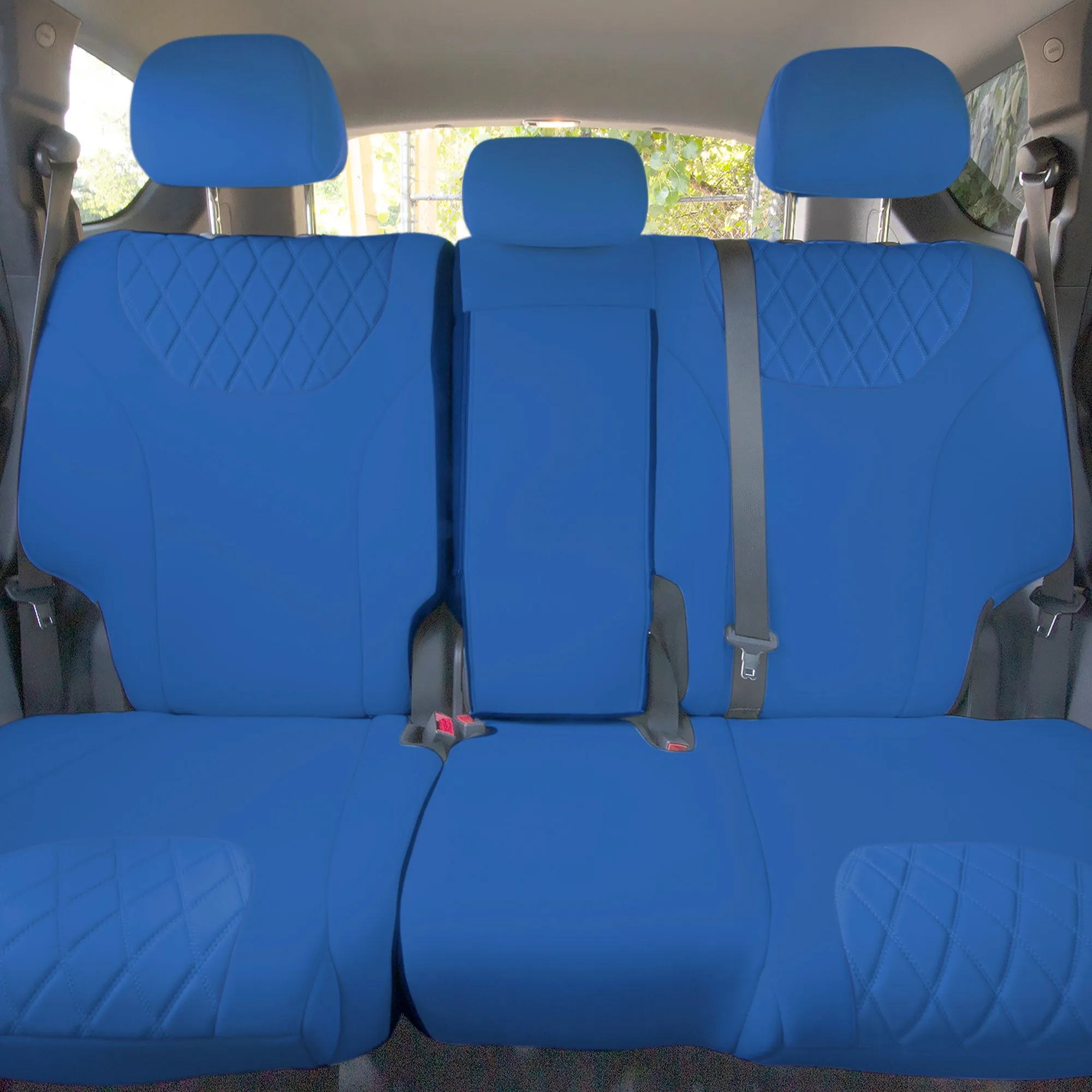 Hyundai Santa Fe 2019 - 2023- Full Set Seat Covers - Solid Blue Ultraflex Neoprene