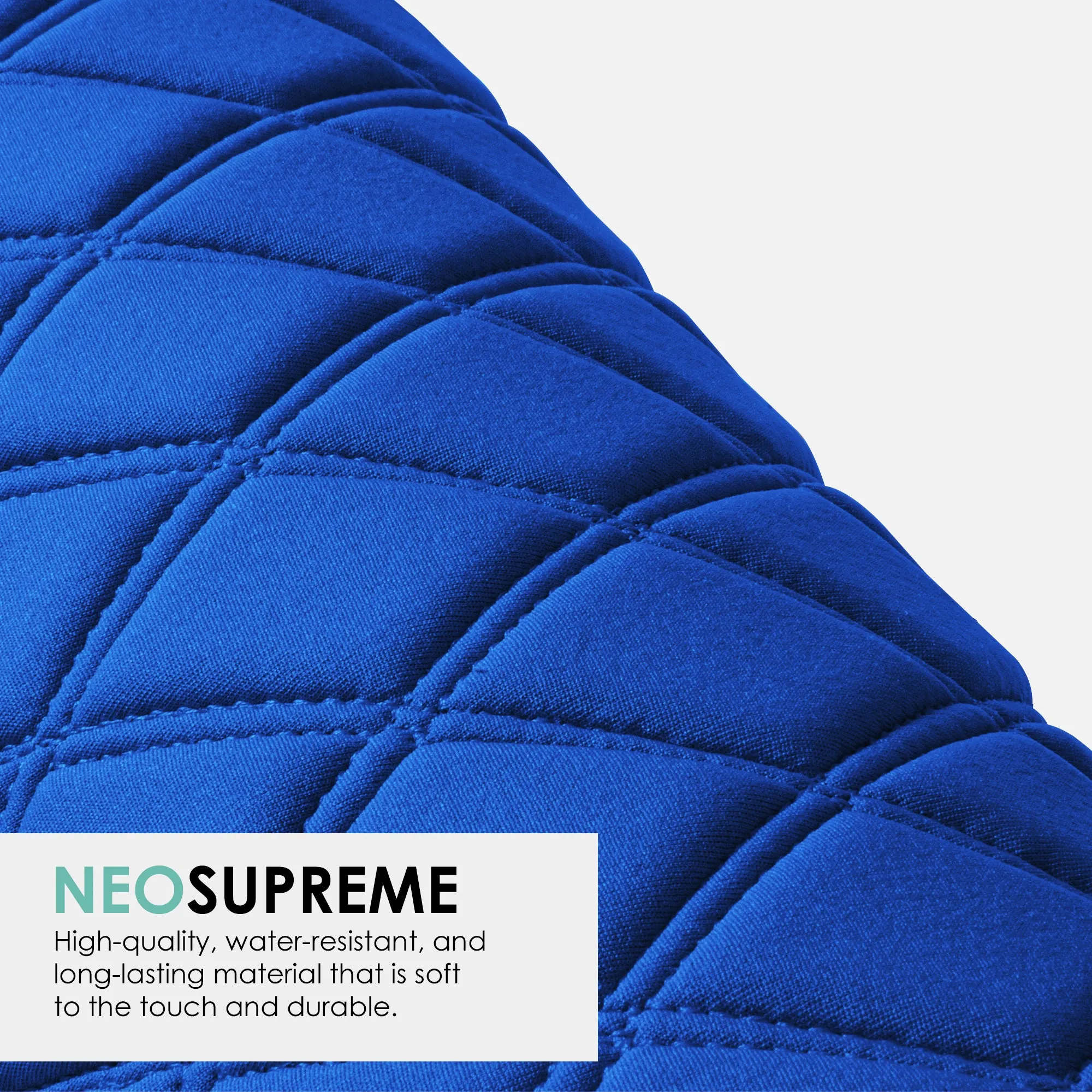 Hyundai Santa Fe 2019 - 2023- Full Set Seat Covers - Solid Blue Ultraflex Neoprene