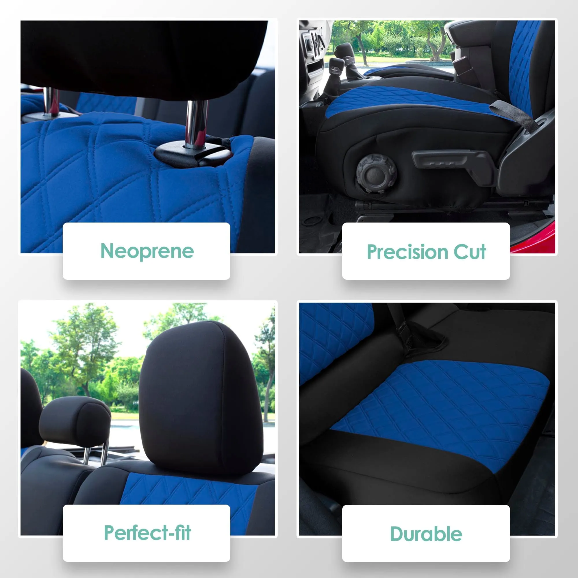 Jeep Gladiator JT 2020-2024  - Full Set Seat Covers - Blue Ultraflex Neoprene