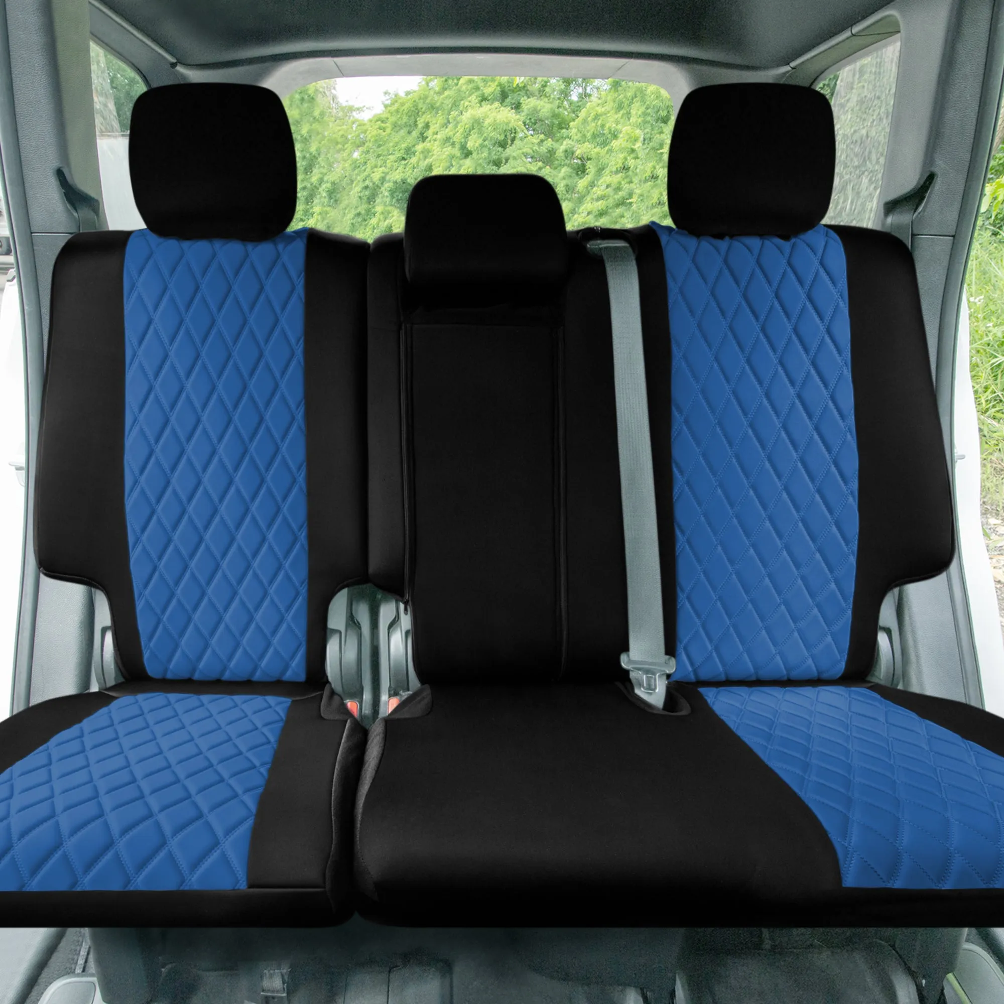 Jeep Grand Cherokee 2011 -2021 - Rear Set Seat Covers - Blue Ultraflex Neoprene