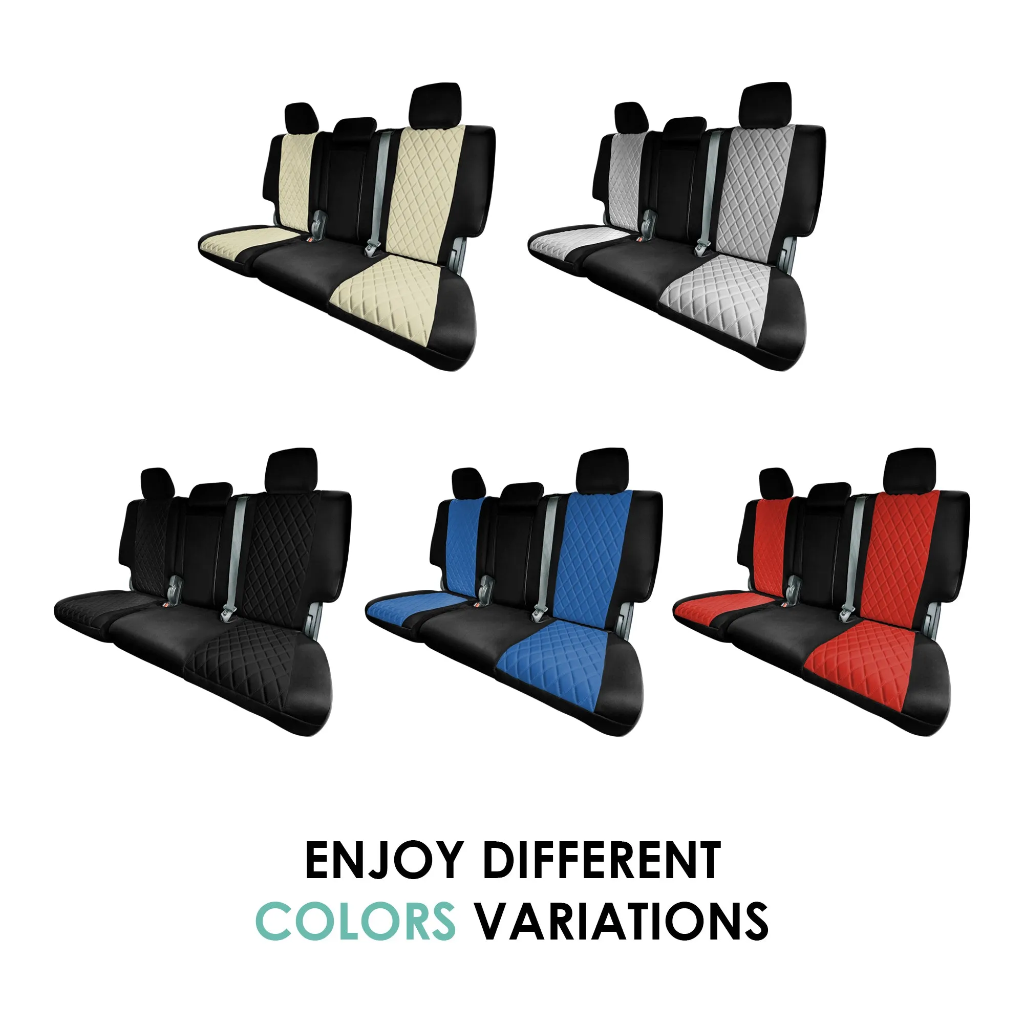 Jeep Grand Cherokee 2011 -2021 - Rear Set Seat Covers - Blue Ultraflex Neoprene