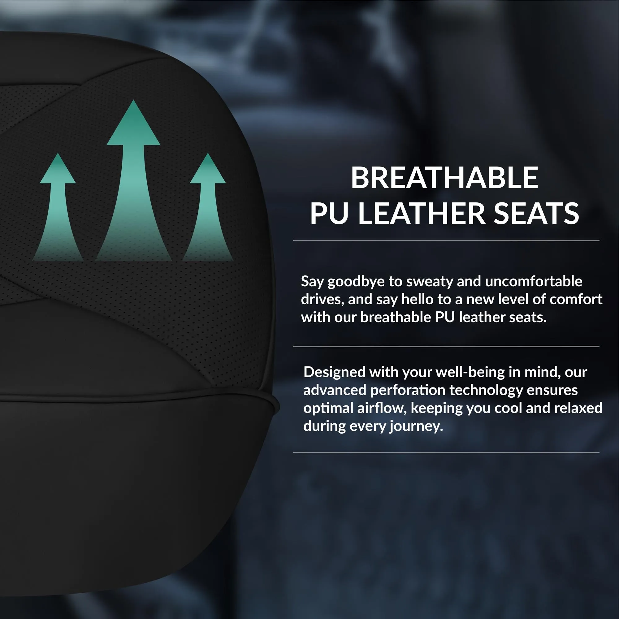 Jeep Wrangler JK 2007-2017 - Front Set Seat Covers - Black Faux Leather