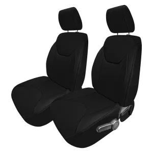 Jeep Wrangler JK 2007-2017 - Front Set Seat Covers - Black Faux Leather