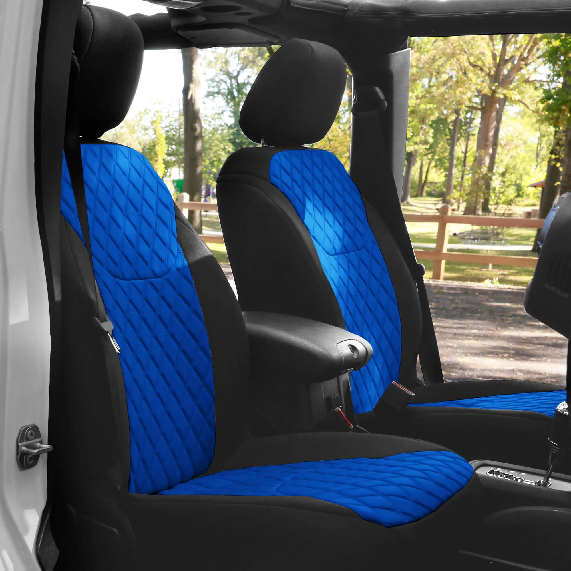 Jeep Wrangler JK 2007-2017 -  Front Set Seat Covers - Blue Ultraflex Neoprene