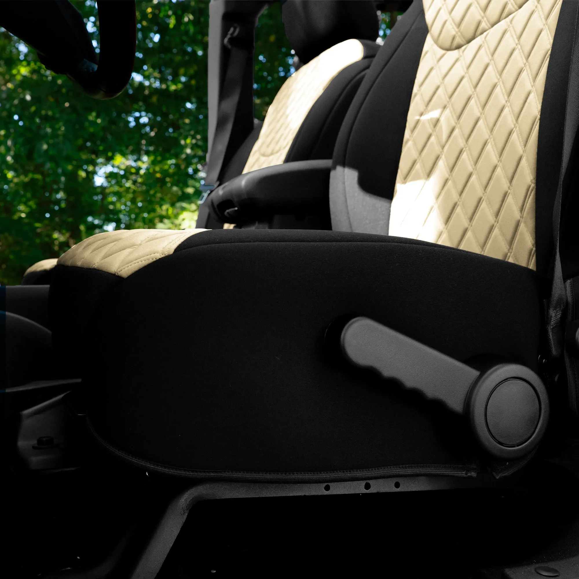 Jeep Wrangler JK 4-Door 2007-2017 -  Full Set Seat Covers - Beige Ultraflex Neoprene