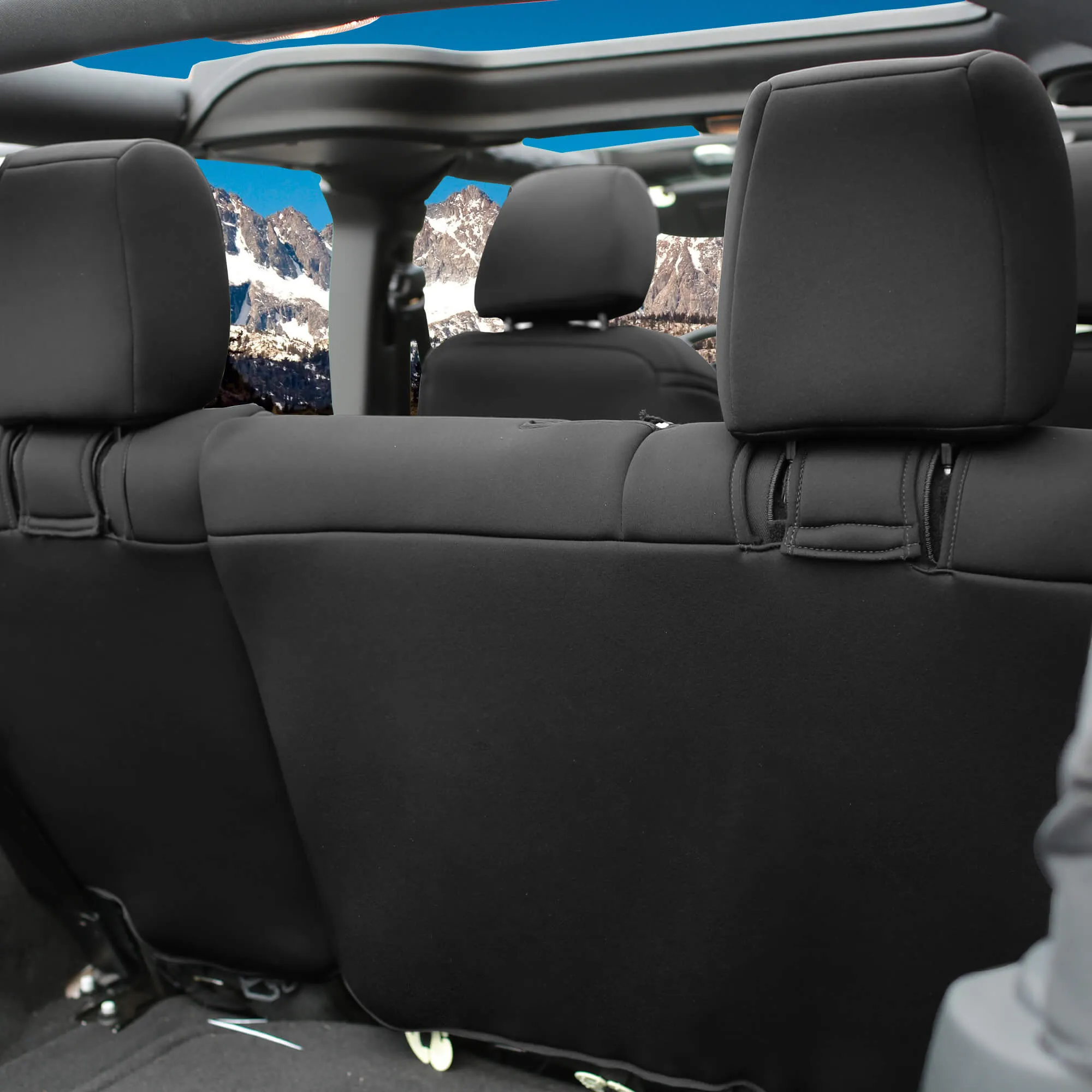 Jeep Wrangler JK 4-Door 2007-2017 -  Rear Set Seat Covers - Pink Ultraflex Neoprene
