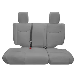Jeep Wrangler JK 4-Door 2007-2017 - Rear Set Seat Covers - Solid Gray Faux Leather