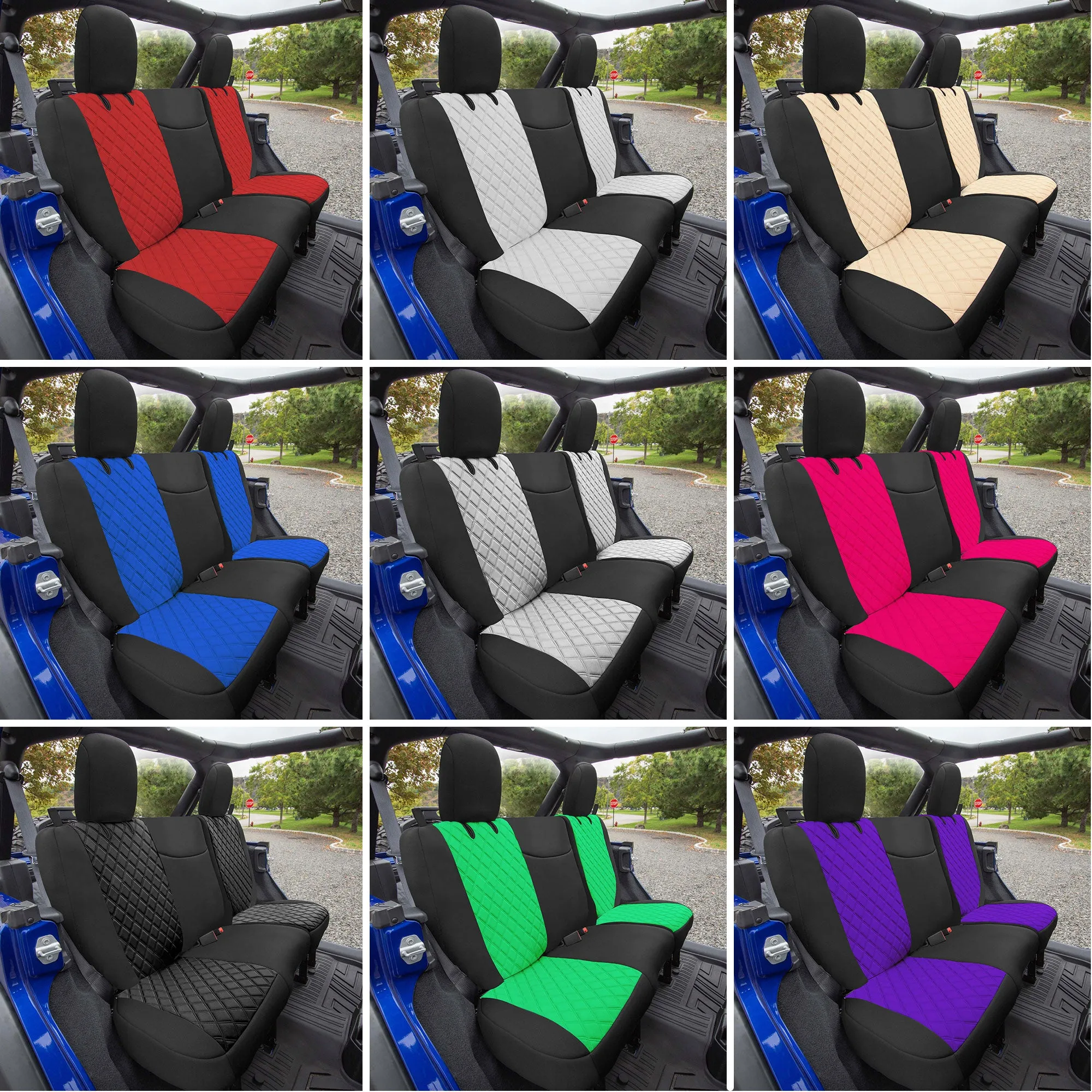 Jeep Wrangler JL 2-Door 2018-2023 -  Full Set Seat Covers - Beige Ultraflex Neoprene