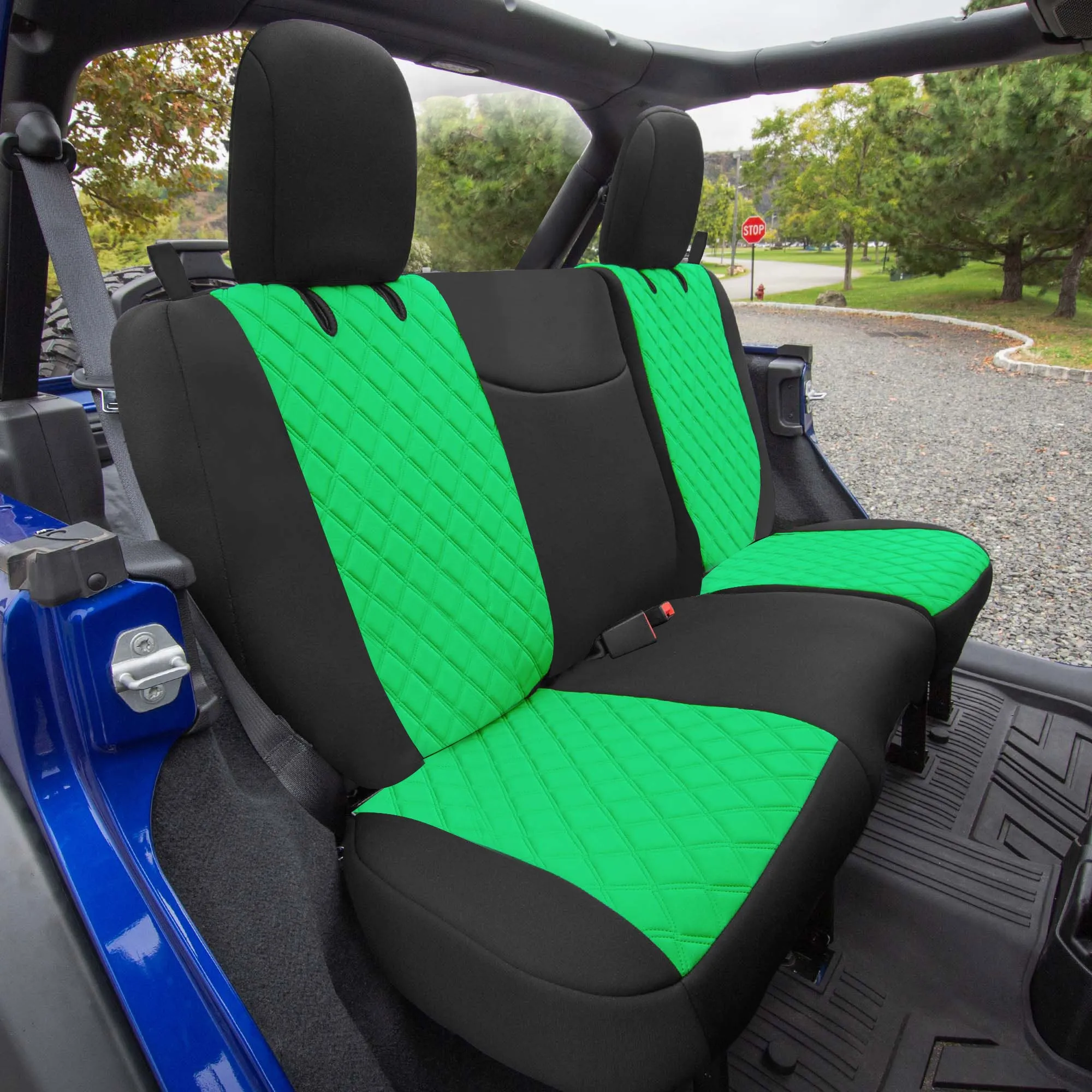 Jeep Wrangler JL 2-Door 2018-2023 -  Full Set Seat Covers - Green Ultraflex Neoprene