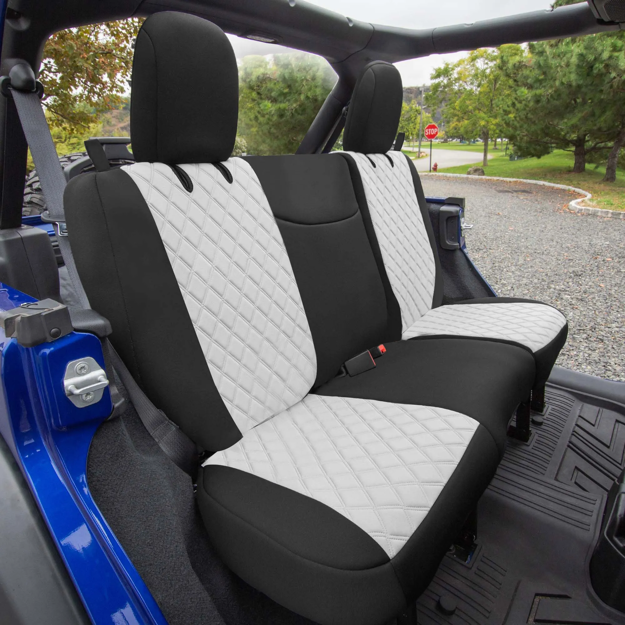 Jeep Wrangler JL 2-Door 2018-2023 -  Full Set Seat Covers - White Ultraflex Neoprene