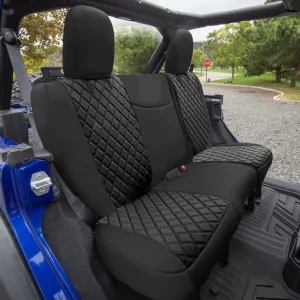 Jeep Wrangler JL 2-Door 2018-2024 -  Rear Set Seat Covers - Black Ultraflex Neoprene