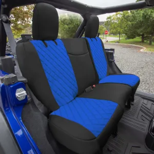 Jeep Wrangler JL 2-Door 2018-2024 -  Rear Set Seat Covers - Blue Ultraflex Neoprene