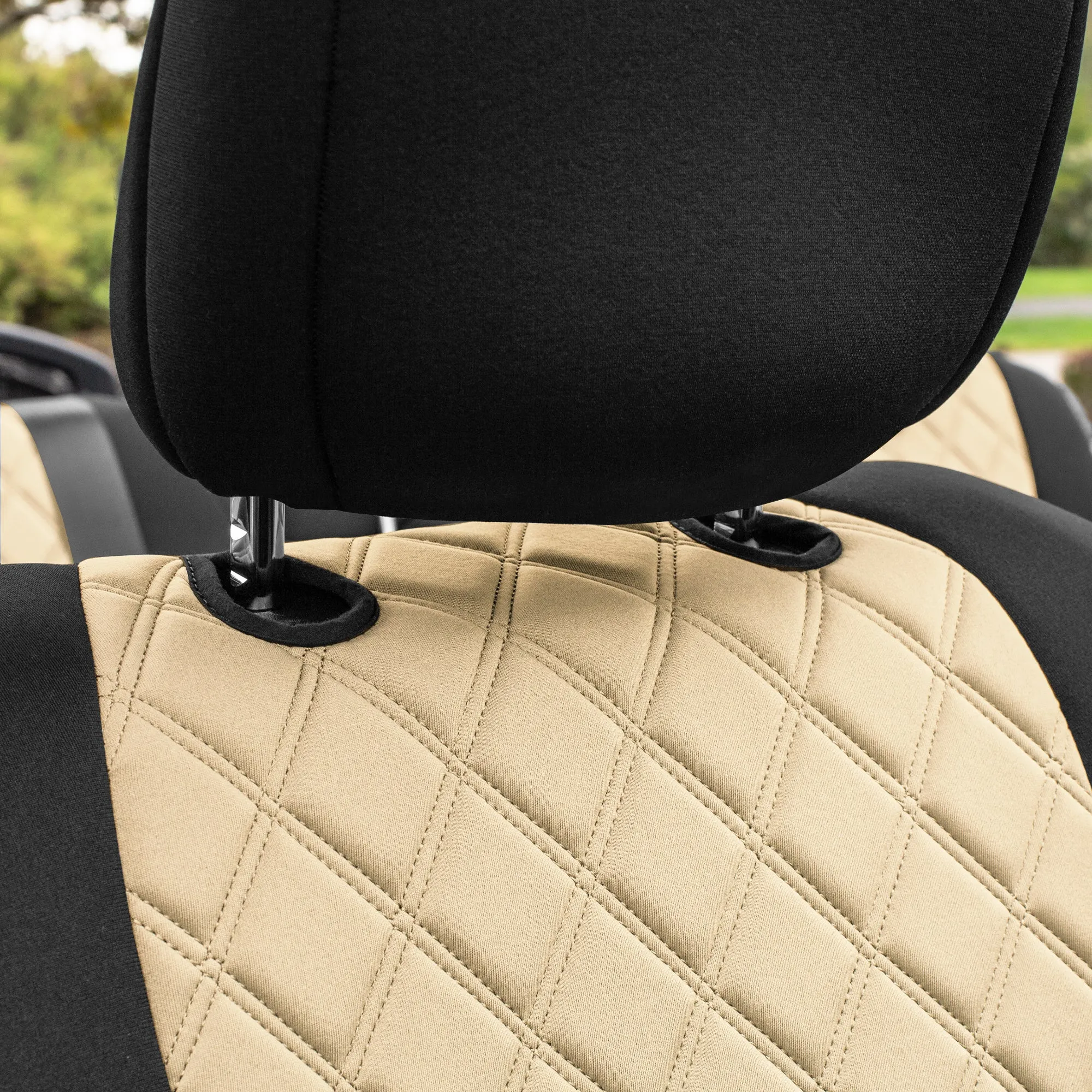 Jeep Wrangler JL 4-Door 2018-2024 -  Full Set Seat Covers - Beige Ultraflex Neoprene
