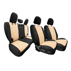 Jeep Wrangler JL 4-Door 2018-2024 -  Full Set Seat Covers - Beige Ultraflex Neoprene