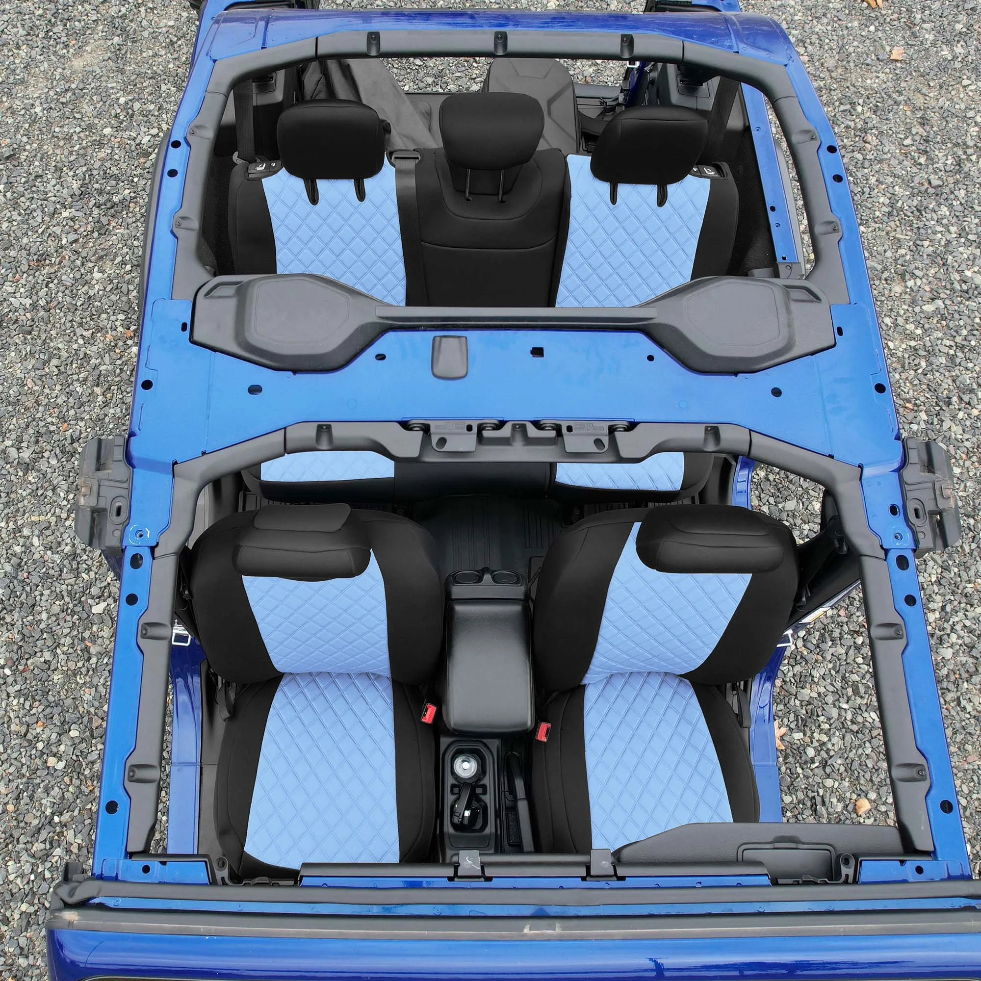 Jeep Wrangler JL 4-Door 2018-2024 -  Full Set Seat Covers - Blue Ultraflex Neoprene