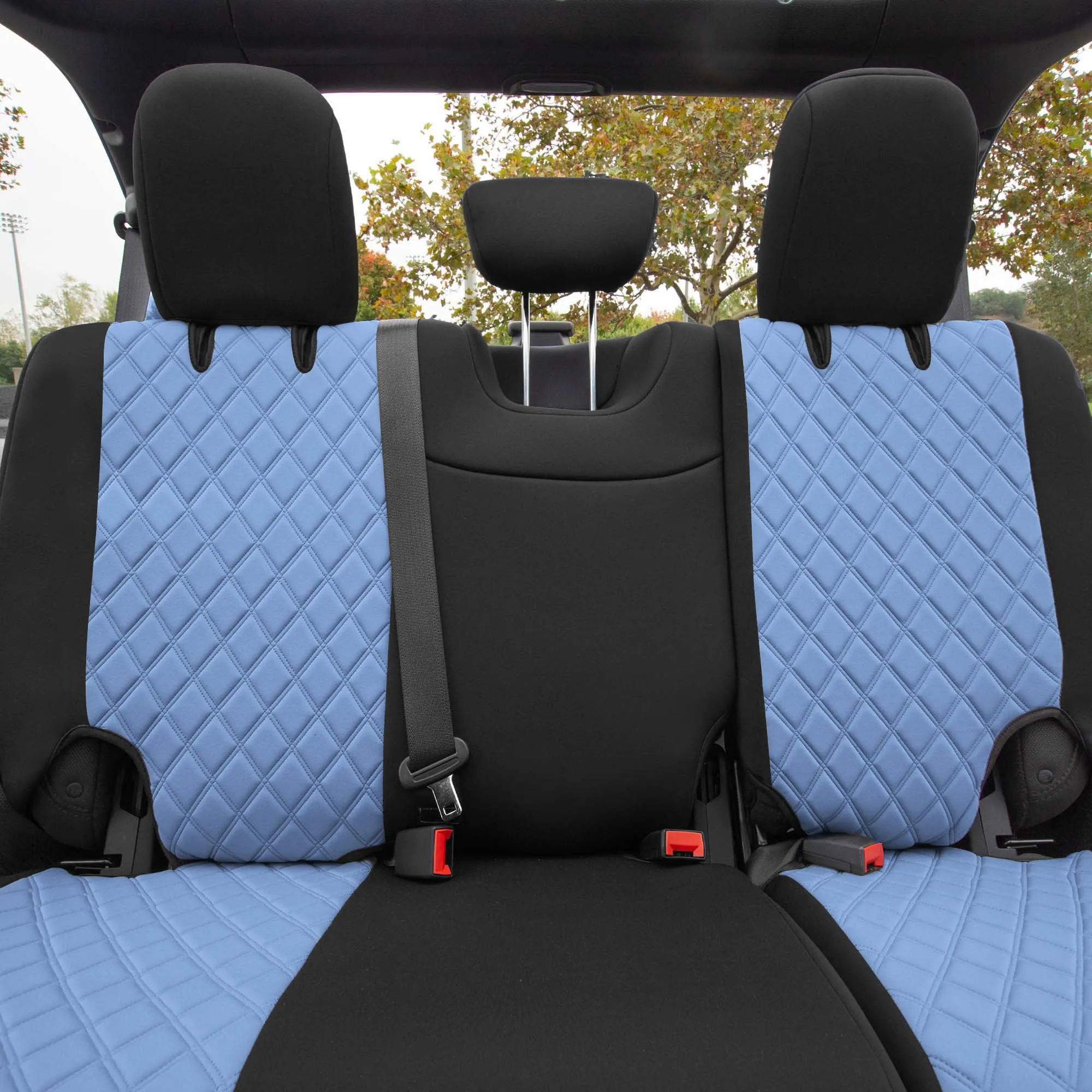 Jeep Wrangler JL 4-Door 2018-2024 -  Full Set Seat Covers - Blue Ultraflex Neoprene