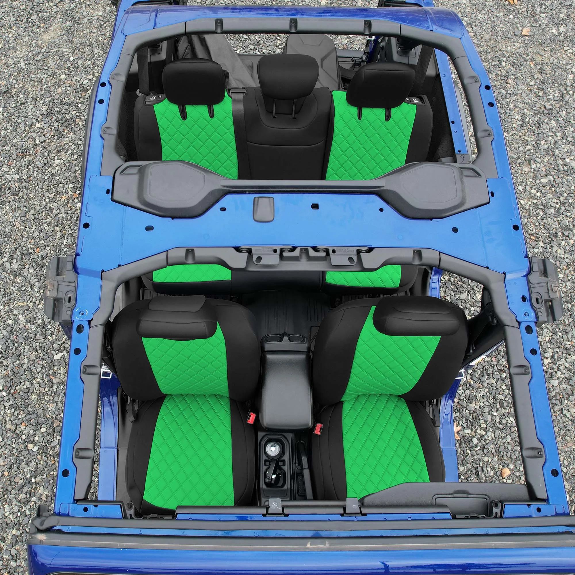 Jeep Wrangler JL 4-Door 2018-2024 -  Full Set Seat Covers - Green Ultraflex Neoprene