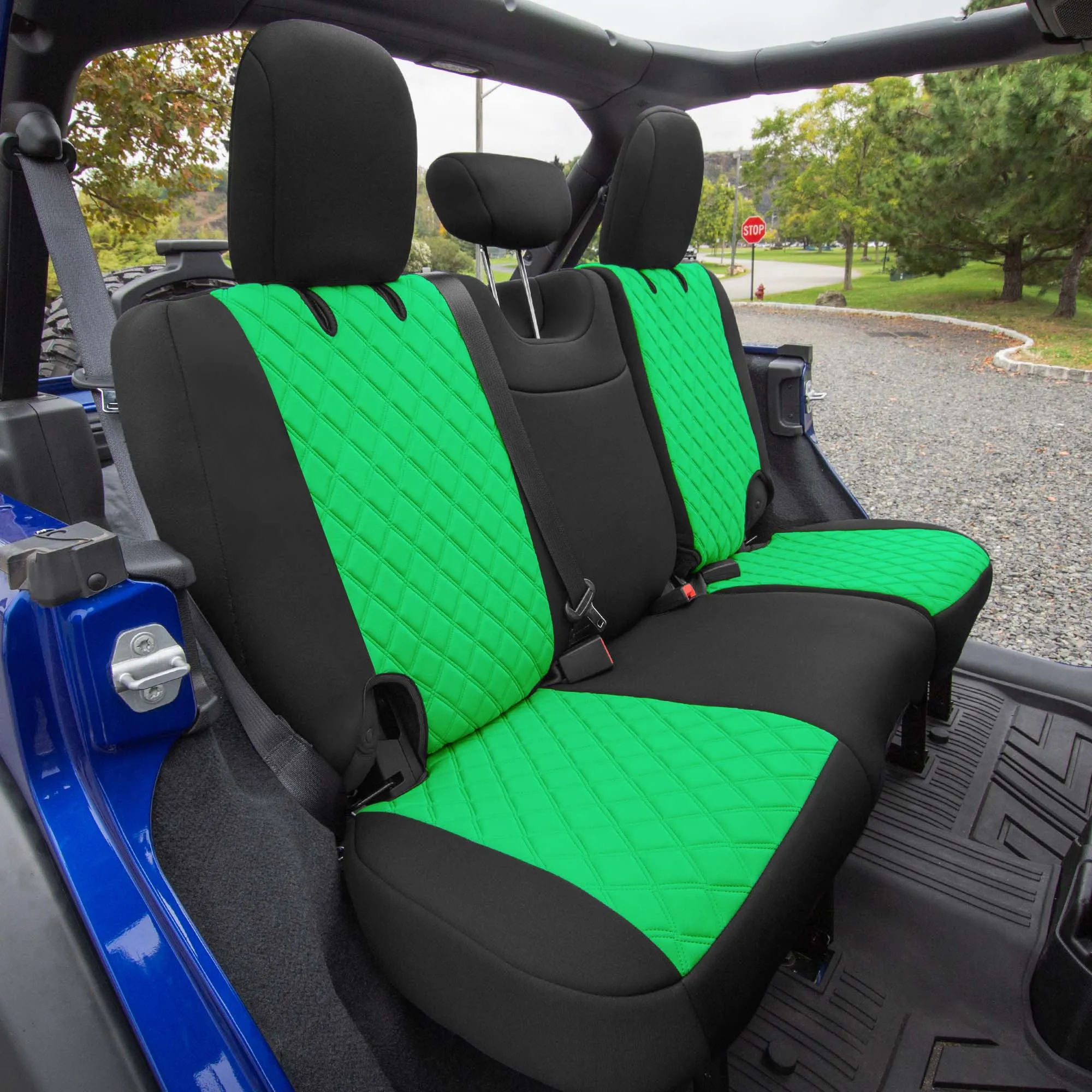 Jeep Wrangler JL 4-Door 2018-2024 -  Full Set Seat Covers - Green Ultraflex Neoprene