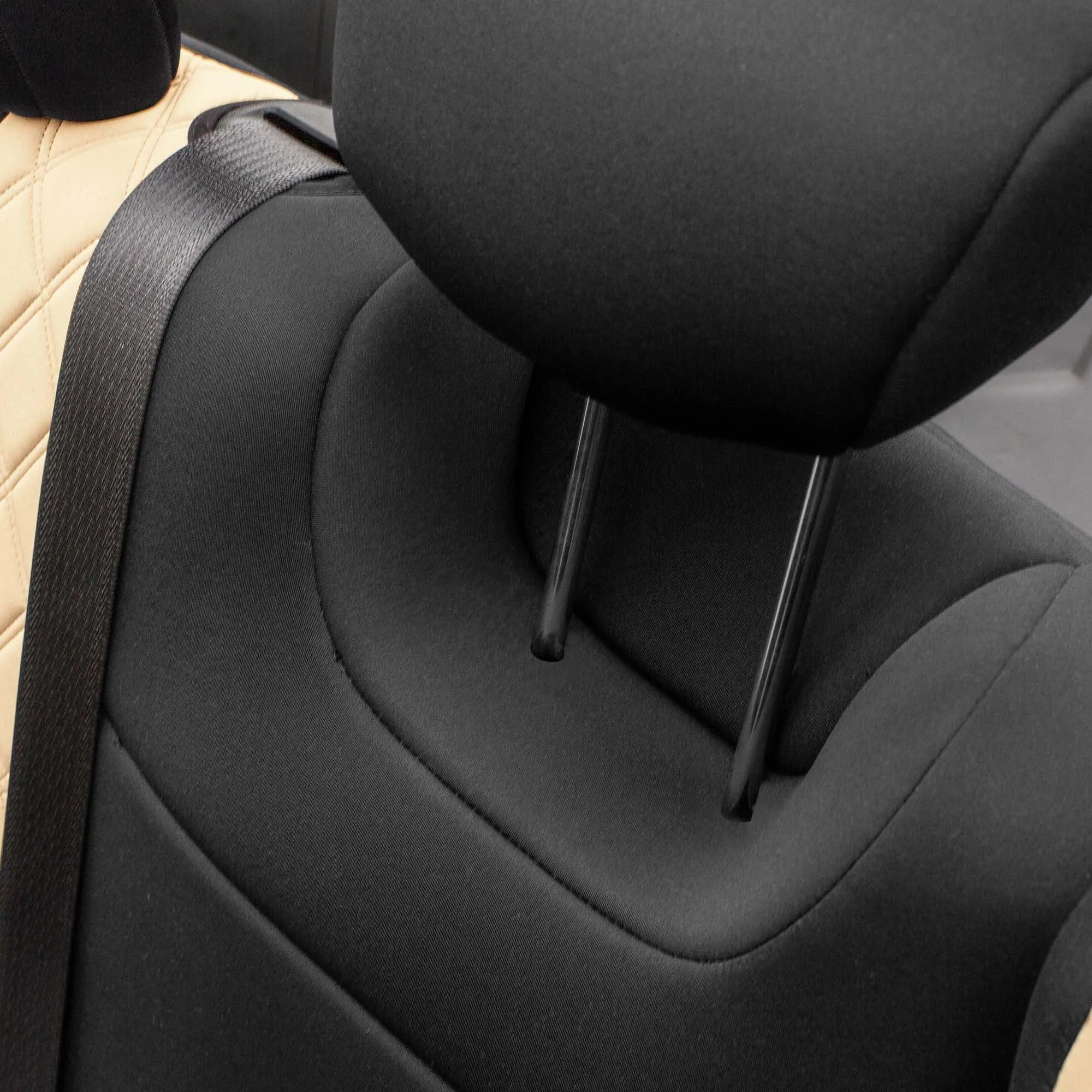Jeep Wrangler JL 4-Door 2018-2024 -  Rear Set Seat Covers - Beige Ultraflex Neoprene