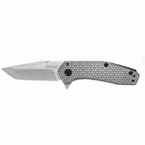 Kershaw Pocket Knife - Cathode Stainless Steel Handle American Tanto Blade | 1324