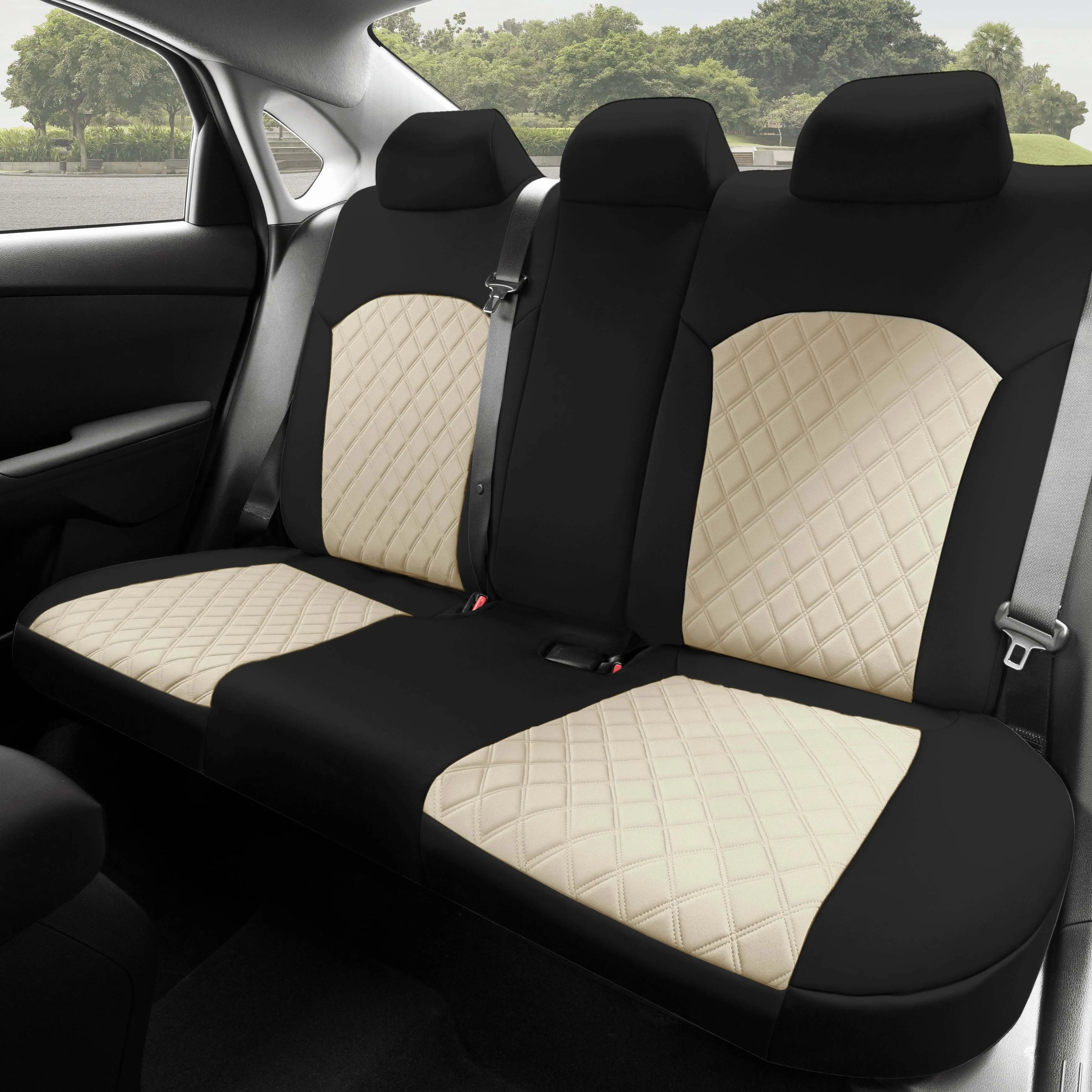 KIA Forte 2019-2024 FE | LXS  - Full Set Seat Covers - Beige Ultraflex Neoprene