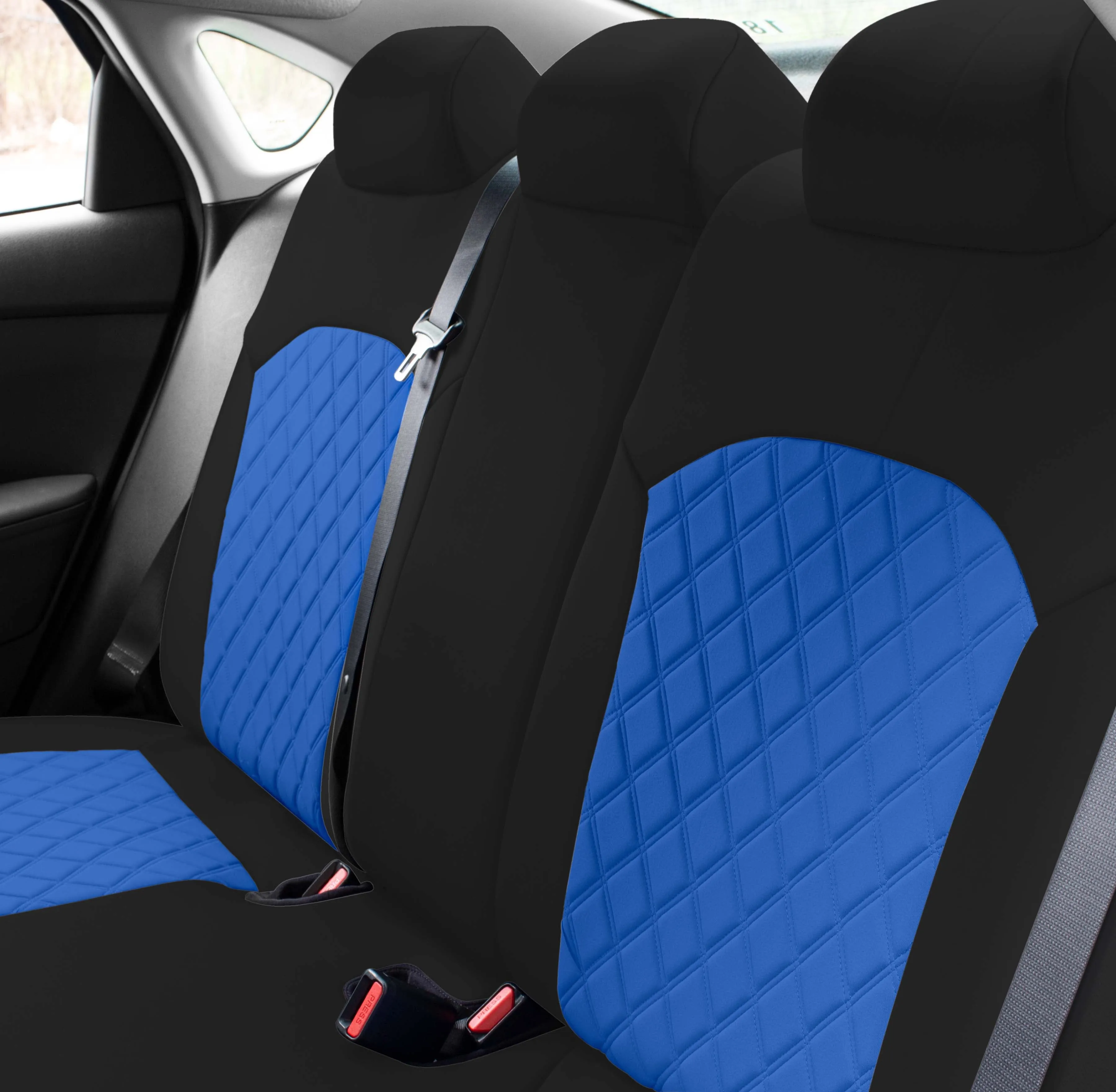 KIA Forte 2019-2024 FE | LXS - Full Set Seat Covers - Blue Ultraflex Neoprene
