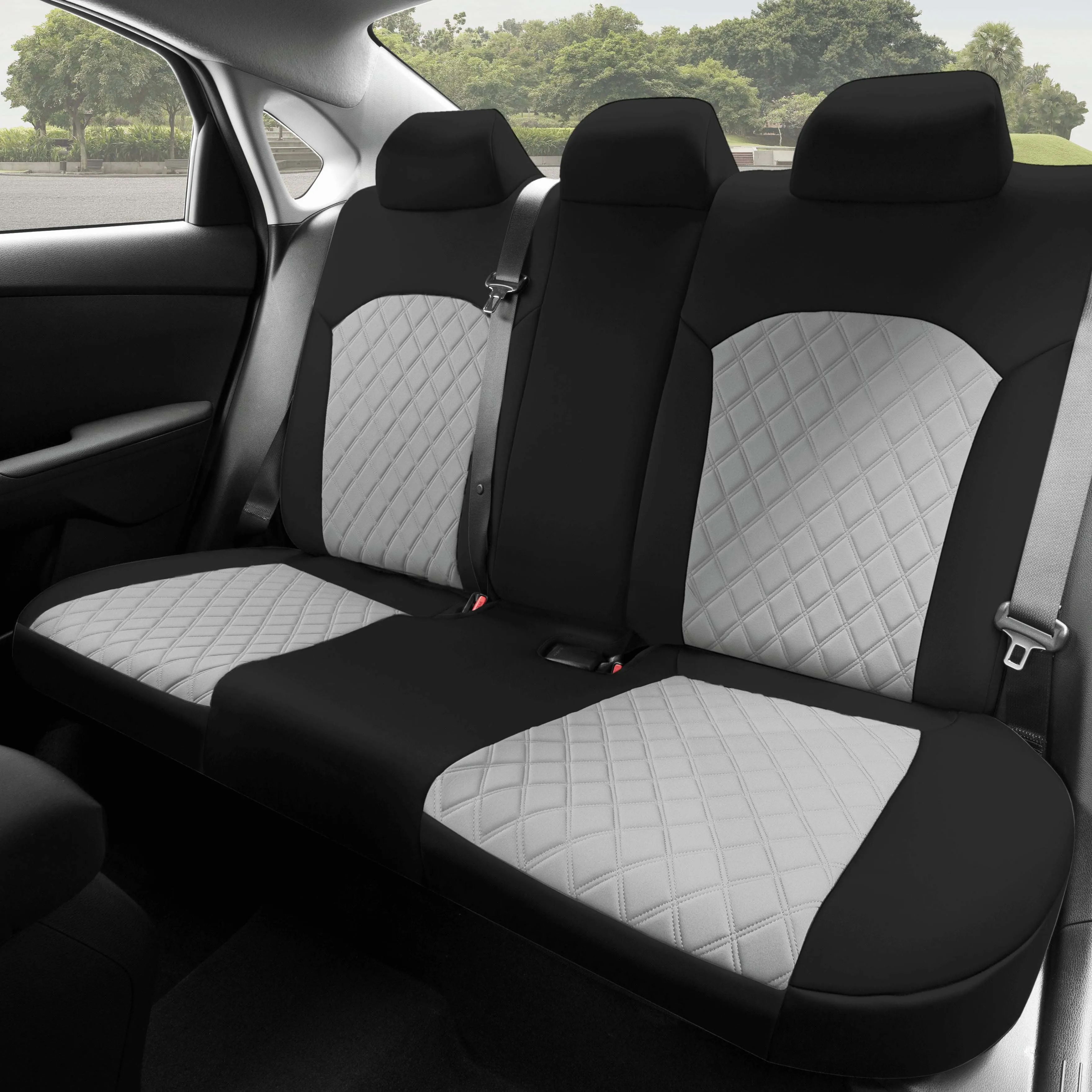 KIA Forte 2019-2024 FE | LXS - Full Set Seat Covers - Gray Ultraflex Neoprene