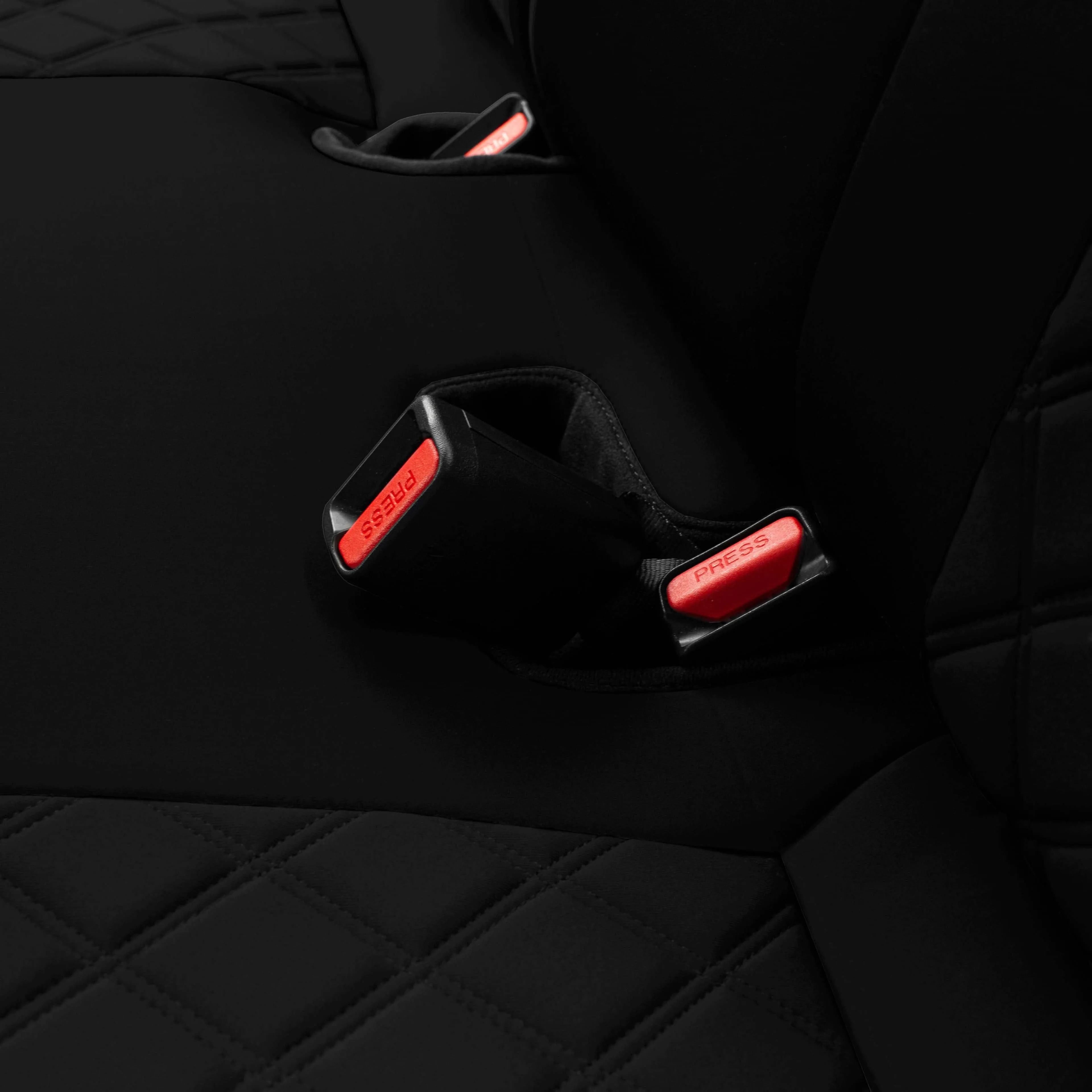 KIA Forte 2019-2024 FE | LXS - Rear Set Seat Covers - Black Ultraflex Neoprene