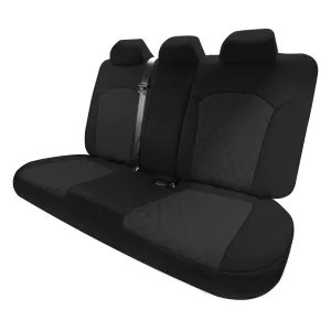 KIA Forte 2019-2024 FE | LXS - Rear Set Seat Covers - Black Ultraflex Neoprene