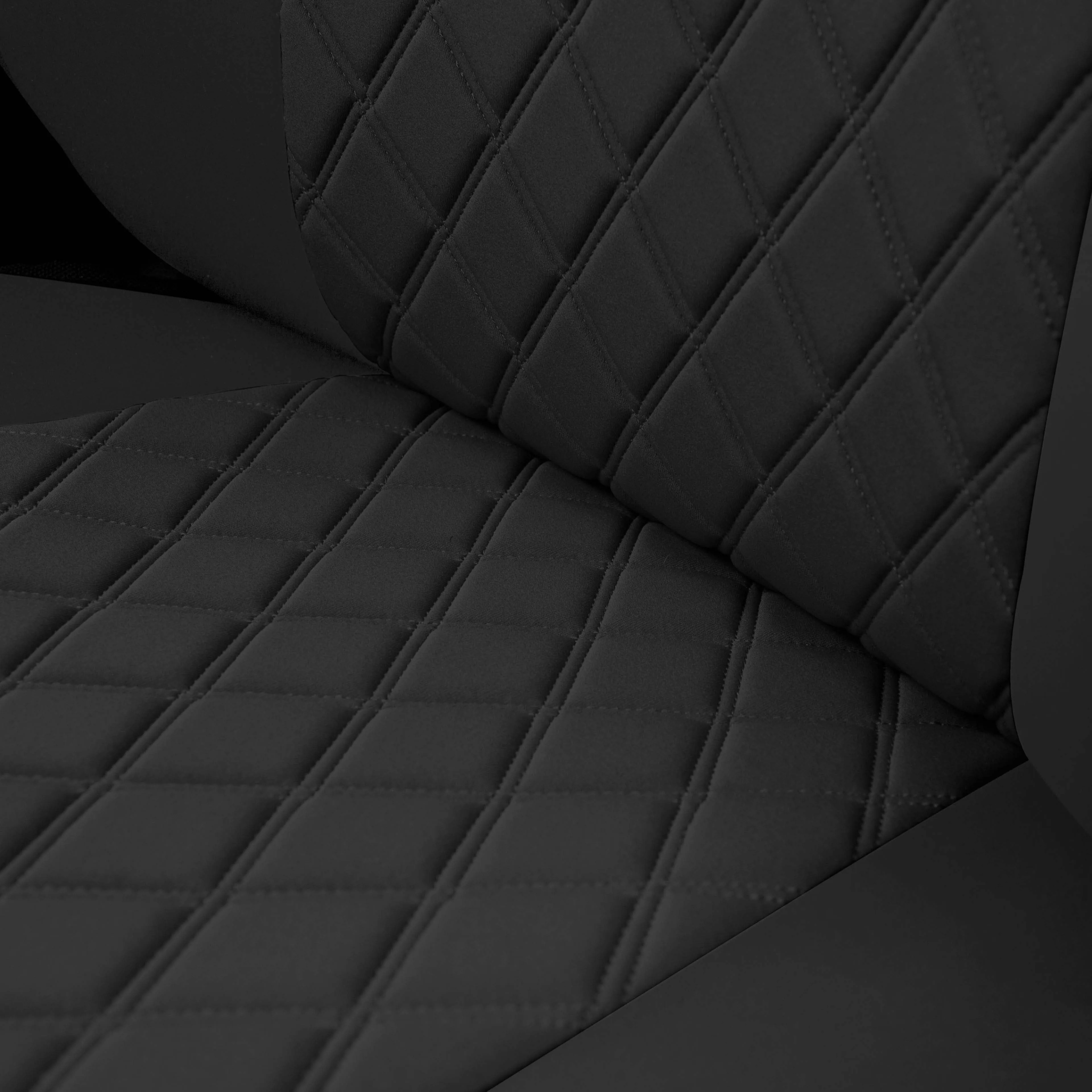 KIA Forte 2019-2024 FE | LXS - Rear Set Seat Covers - Black Ultraflex Neoprene
