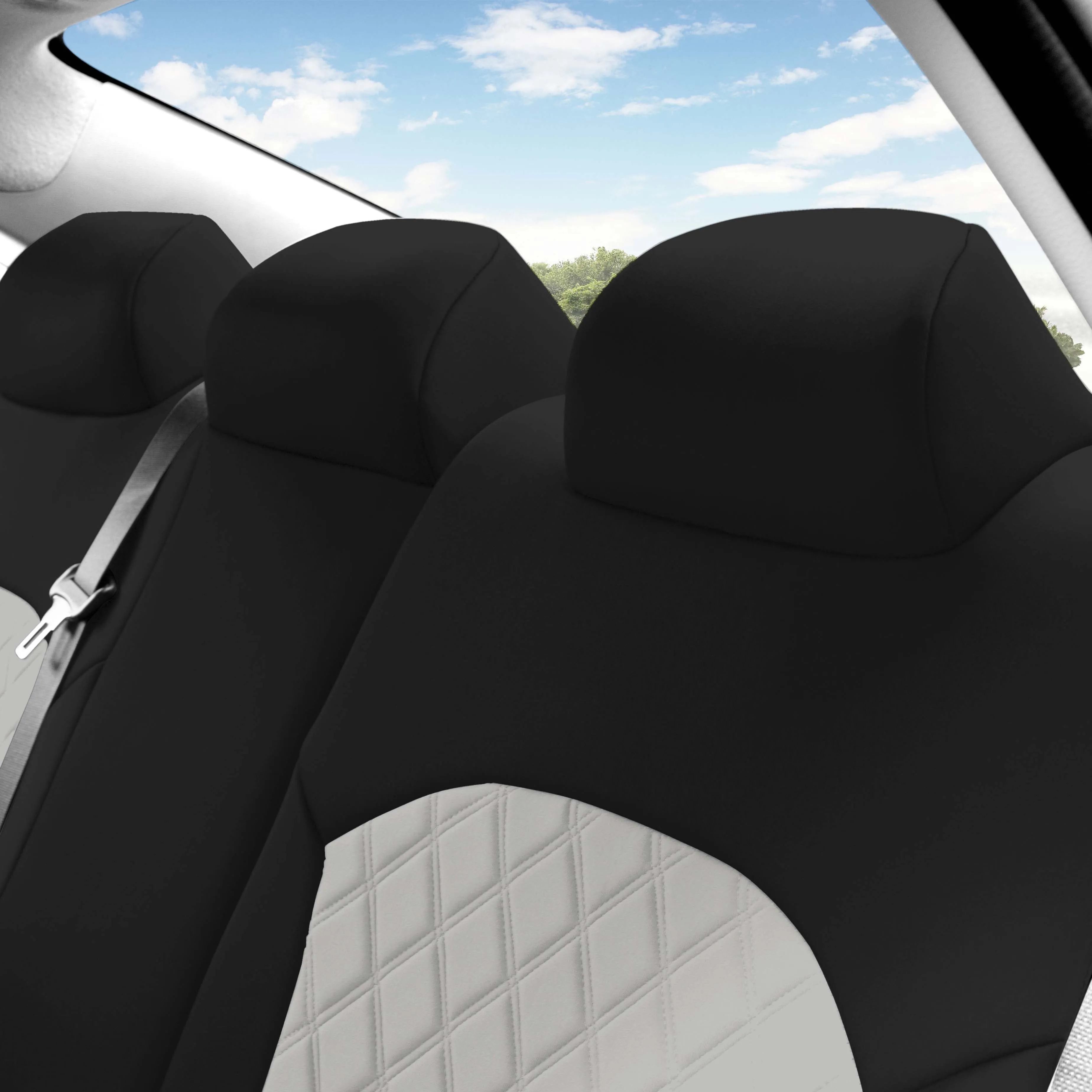 KIA Forte 2019-2024 FE | LXS - Rear Set Seat Covers - Gray Ultraflex Neoprene