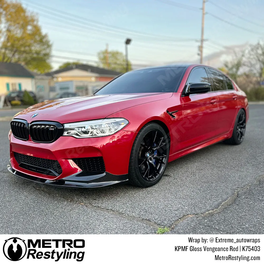 KPMF K75400 Gloss Vengeance Red Vinyl Wrap | K75403