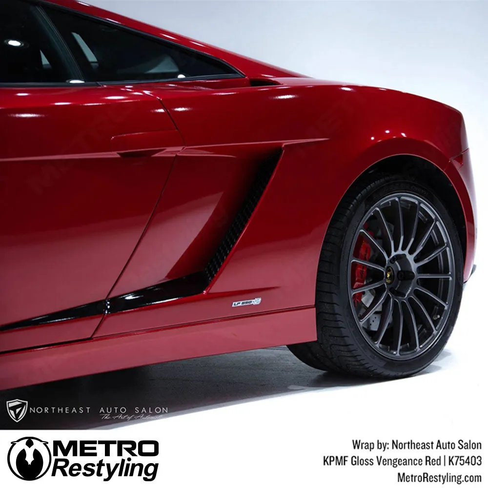 KPMF K75400 Gloss Vengeance Red Vinyl Wrap | K75403