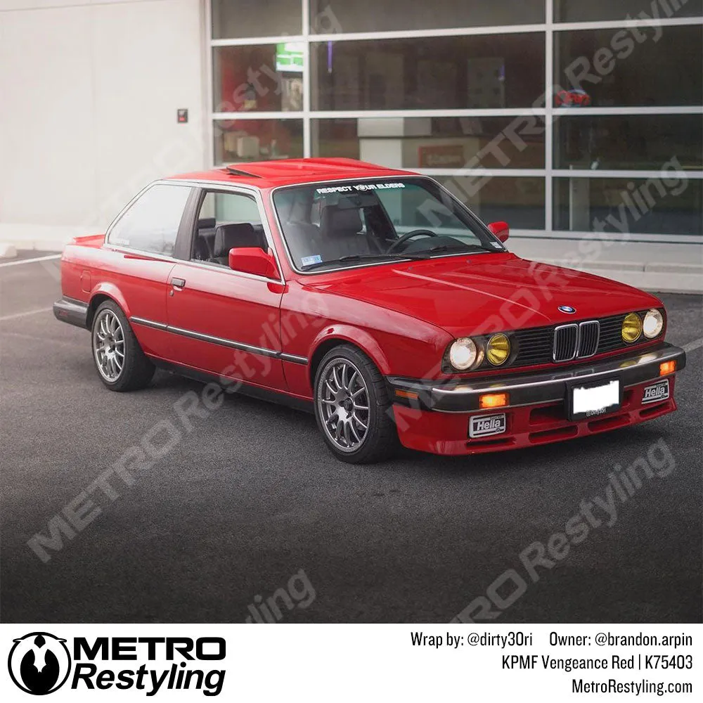 KPMF K75400 Gloss Vengeance Red Vinyl Wrap | K75403