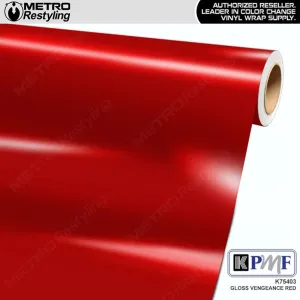 KPMF K75400 Gloss Vengeance Red Vinyl Wrap | K75403
