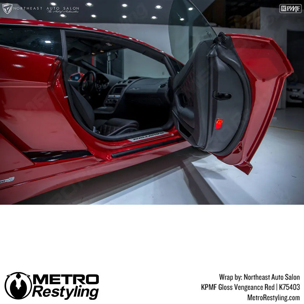 KPMF K75400 Gloss Vengeance Red Vinyl Wrap | K75403