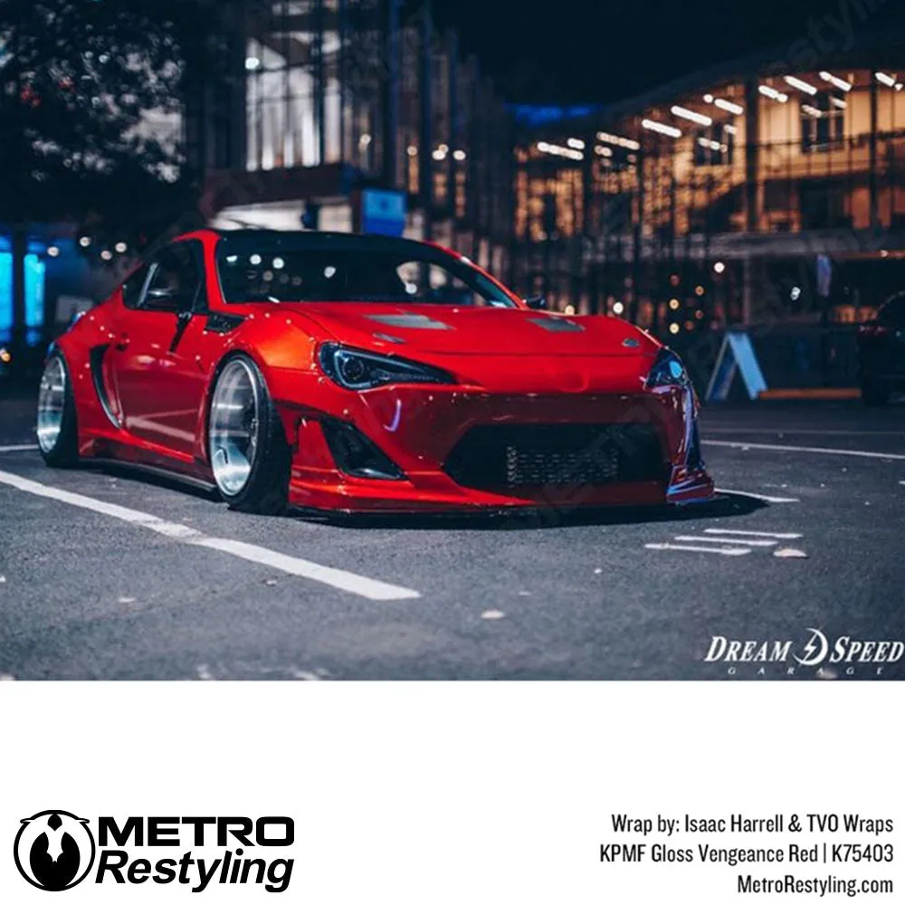 KPMF K75400 Gloss Vengeance Red Vinyl Wrap | K75403
