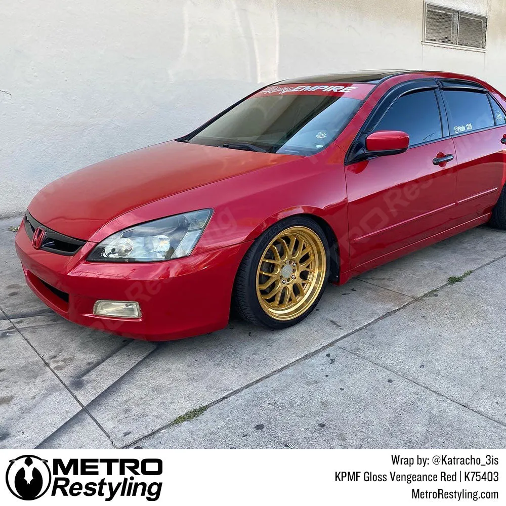 KPMF K75400 Gloss Vengeance Red Vinyl Wrap | K75403