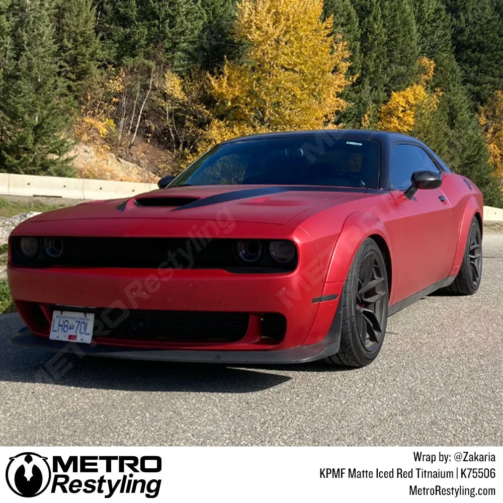 KPMF K75500 Matte Iced Red Titanium Vinyl Wrap | K75506