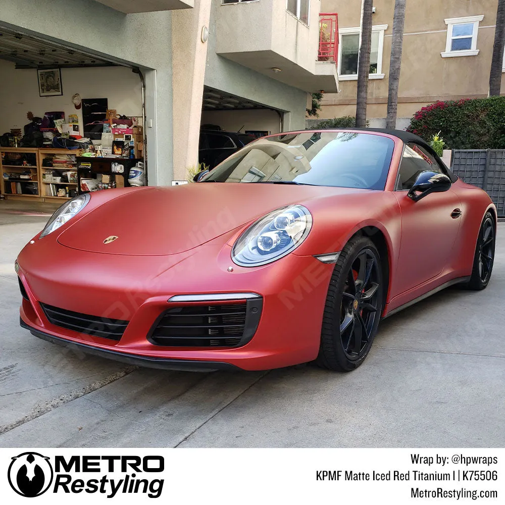 KPMF K75500 Matte Iced Red Titanium Vinyl Wrap | K75506