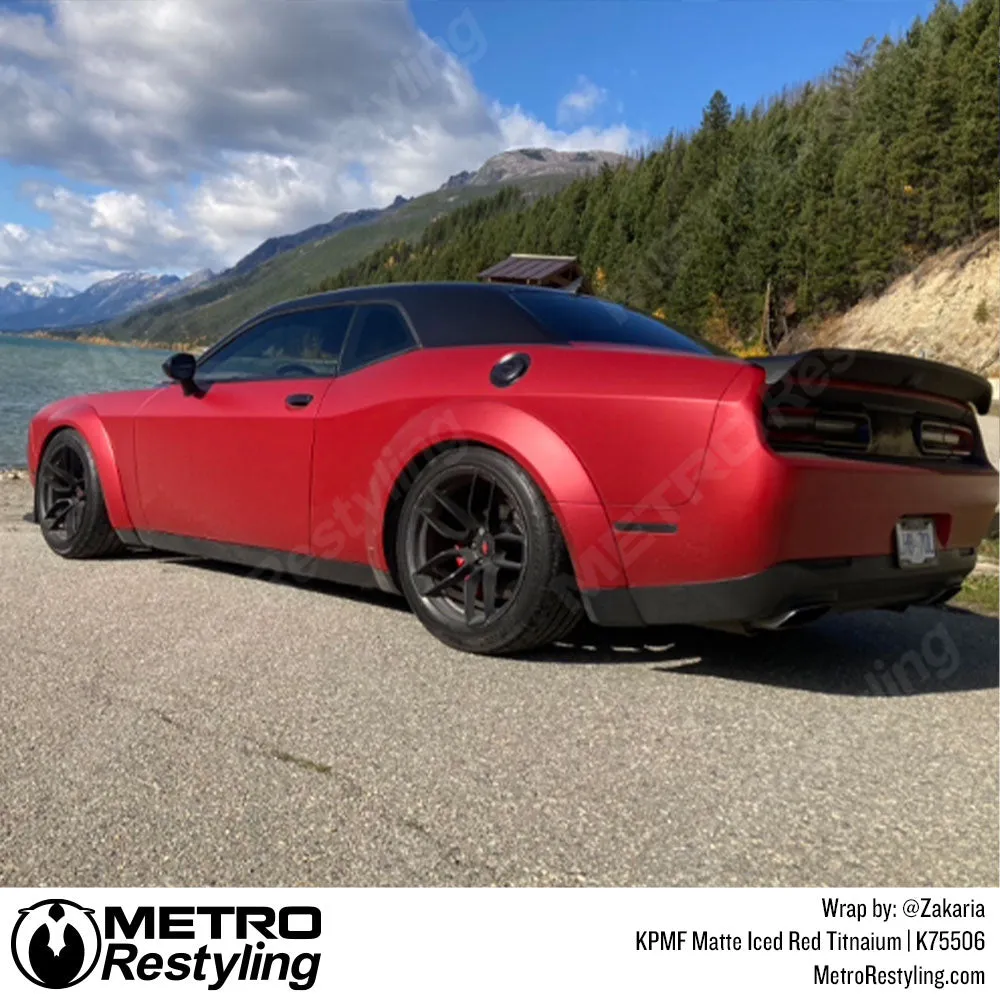 KPMF K75500 Matte Iced Red Titanium Vinyl Wrap | K75506