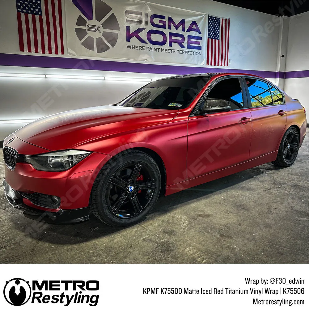 KPMF K75500 Matte Iced Red Titanium Vinyl Wrap | K75506