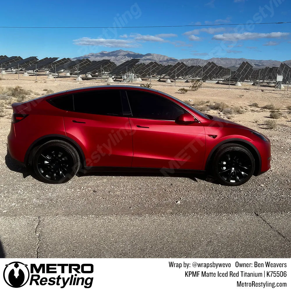 KPMF K75500 Matte Iced Red Titanium Vinyl Wrap | K75506